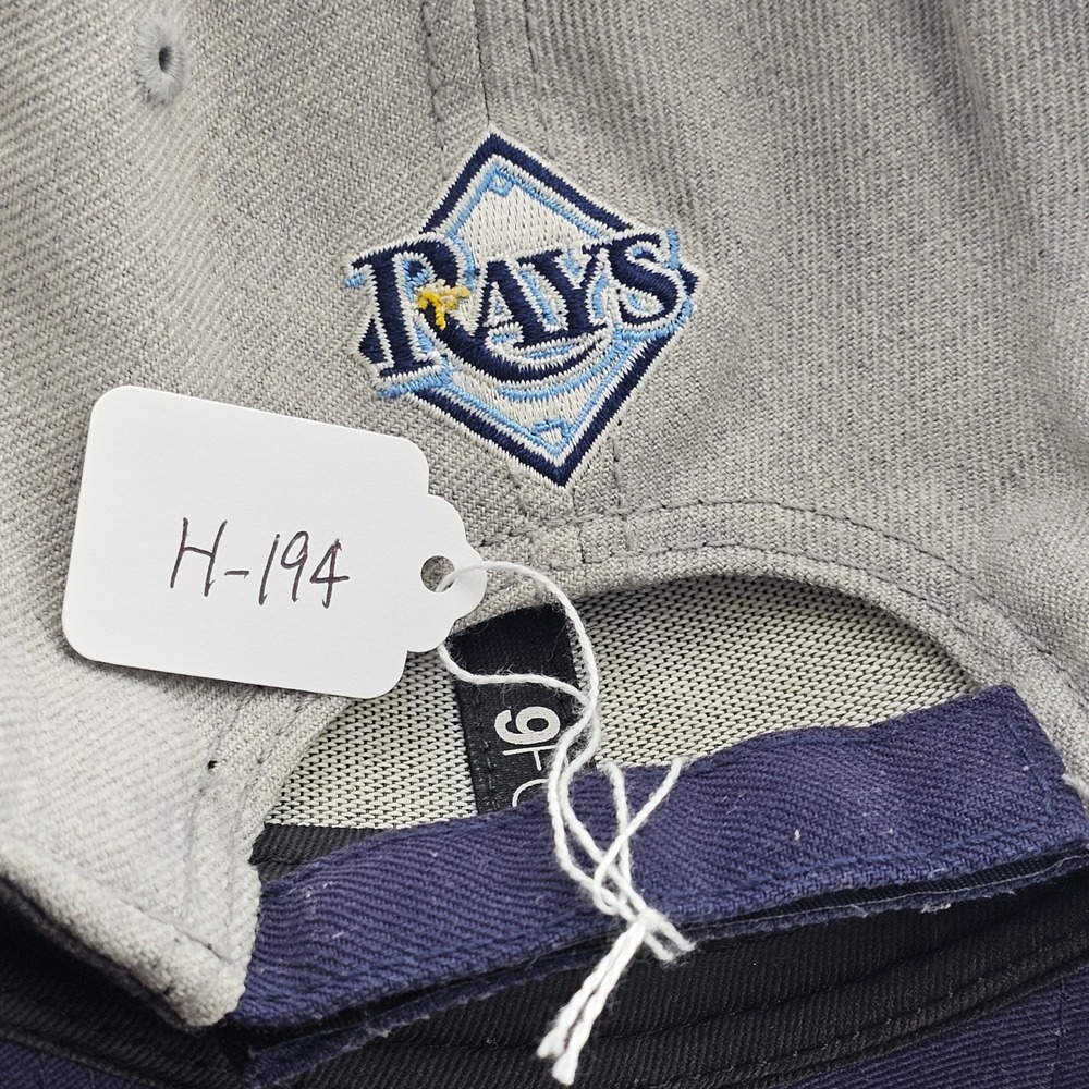 Tampa Bay Rays New Era 9FORTY Hat Heather Gray Purple Strapback MLB Baseball Cap - Picture 11 of 11